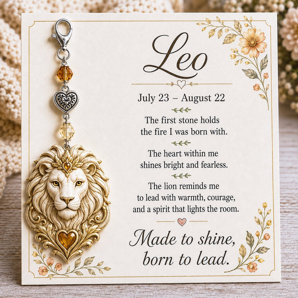 💫12 Zodiac Birthstone Charm Keepsake | Astrology Birthday Gift for Her