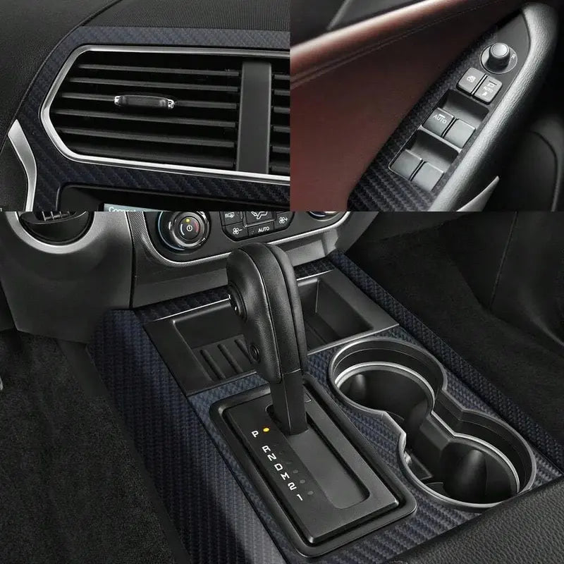 Protective film for car doors - scratch-resistant and impact-resistant 3D carbon fiber vinyl film, self-adhesive backing