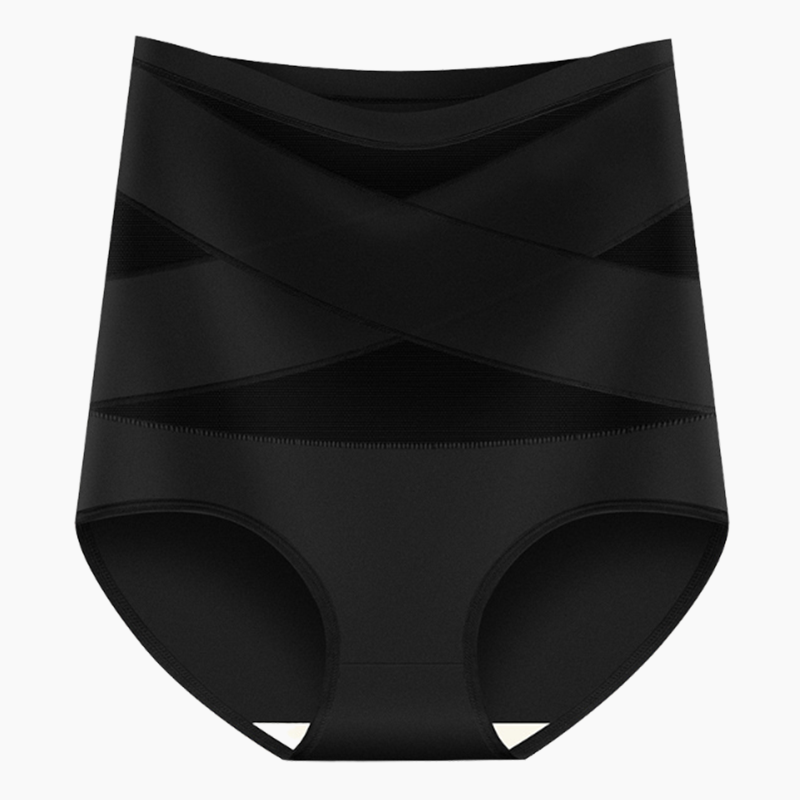 🌸Last Day✨Plus-Size High-Waist Cross Tummy Control Panties