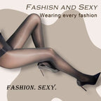 🔥 Transparent High-Waisted Shiny Sheer Tights for Women - Sheer & Comfortable 👑✨
