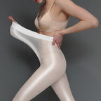 🔥 Transparent High-Waisted Shiny Sheer Tights for Women - Sheer & Comfortable 👑✨