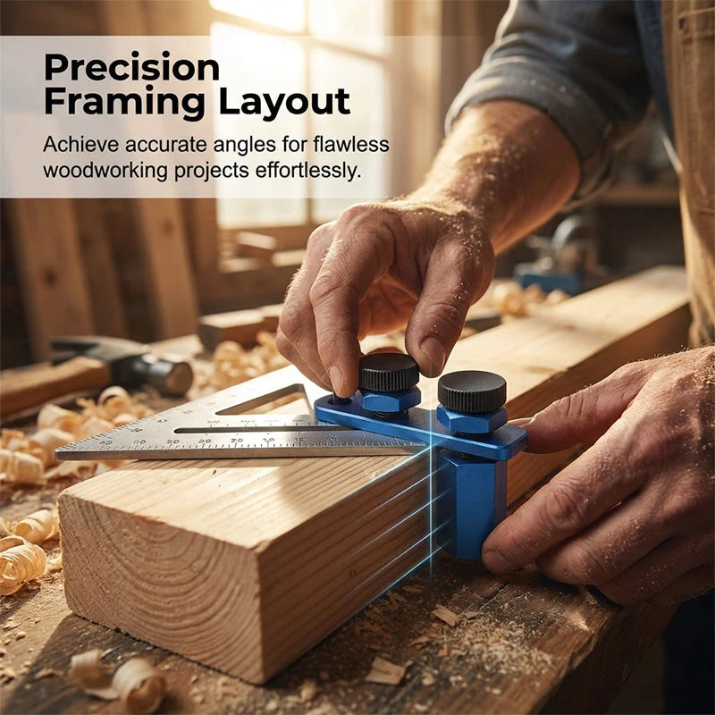 🔧 Aluminum Stair Gauge & Framing Square Clamp – Precision Marking, Durable Build & Essential for Carpentry 🔨