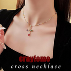 ⏳Limited-time 50% off⏰Colorful Rhinestone Cross Pendant Necklaces✝️🌈