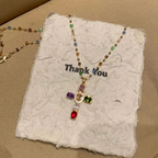 ⏳Limited-time 50% off⏰Colorful Rhinestone Cross Pendant Necklaces✝️🌈