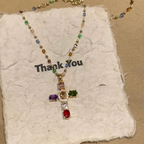 ⏳Limited-time 50% off⏰Colorful Rhinestone Cross Pendant Necklaces✝️🌈