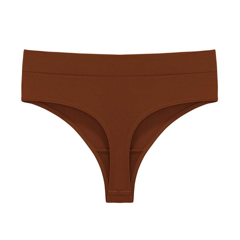 Women's Seamless Ribbed Thong Underwear