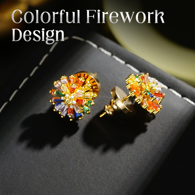📢📢35% OFF !! ⏰Colorful Firework Stud Earrings for Women