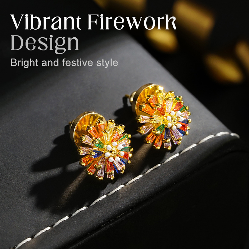 📢📢35% OFF !! ⏰Colorful Firework Stud Earrings for Women