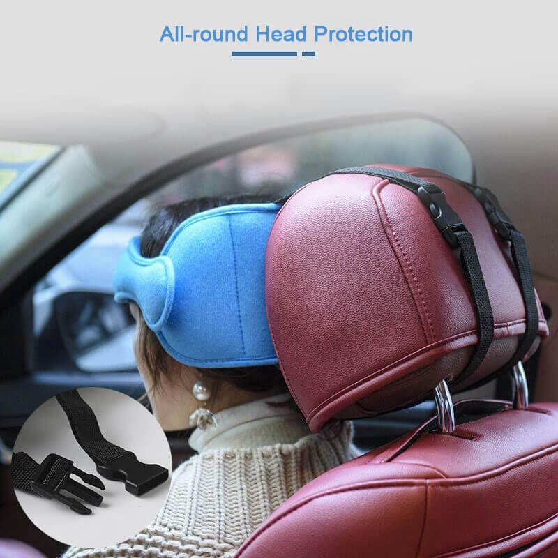 Kids Car Sleeping Head Support Band – Adjustable Toddler Sleep Headrest Pillow, Anti-Droop Child Head Stabilizer for Car Seats