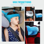 Kids Car Sleeping Head Support Band – Adjustable Toddler Sleep Headrest Pillow, Anti-Droop Child Head Stabilizer for Car Seats