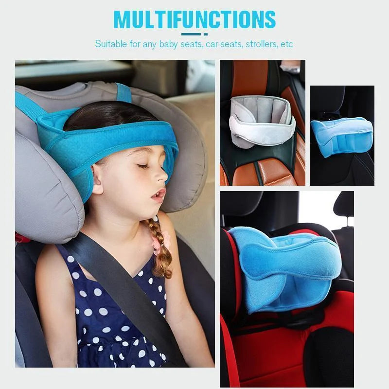 Kids Car Sleeping Head Support Band – Adjustable Toddler Sleep Headrest Pillow, Anti-Droop Child Head Stabilizer for Car Seats
