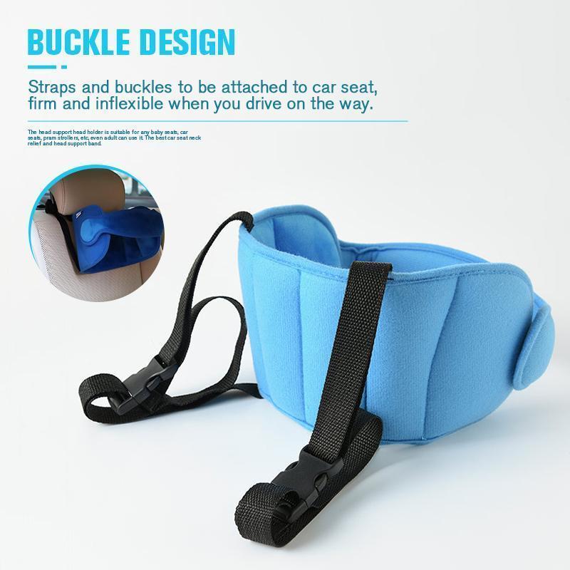 Kids Car Sleeping Head Support Band – Adjustable Toddler Sleep Headrest Pillow, Anti-Droop Child Head Stabilizer for Car Seats