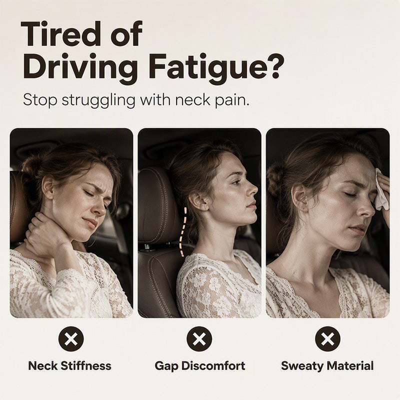 🚗💤 Universal Memory Foam Car Headrest Neck Pillow
