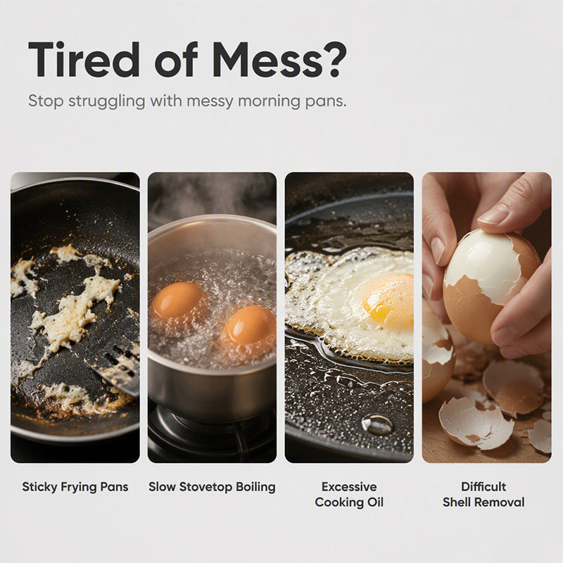 🍳 BUY 1 GET 1 FREE! ✨ Dual Cavity Microwave Egg Poacher