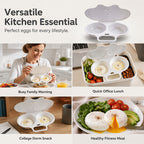 🍳 BUY 1 GET 1 FREE! ✨ Dual Cavity Microwave Egg Poacher