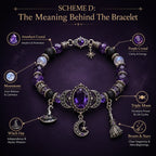 Gothic Purple Rhinestone Halloween Bracelet