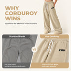 Women's Corduroy Wide-Leg Pants with Drawstring