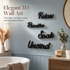 📢📢50% OFF !! ⏰4 Piece Farmhouse Bathroom Wall Decor Set🛁🧱