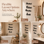 📢📢50% OFF !! ⏰4 Piece Farmhouse Bathroom Wall Decor Set🛁🧱