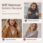 Women's Loose Batwing Sleeve Knit Cardigan Open Front Shawl for Autumn and Winter
