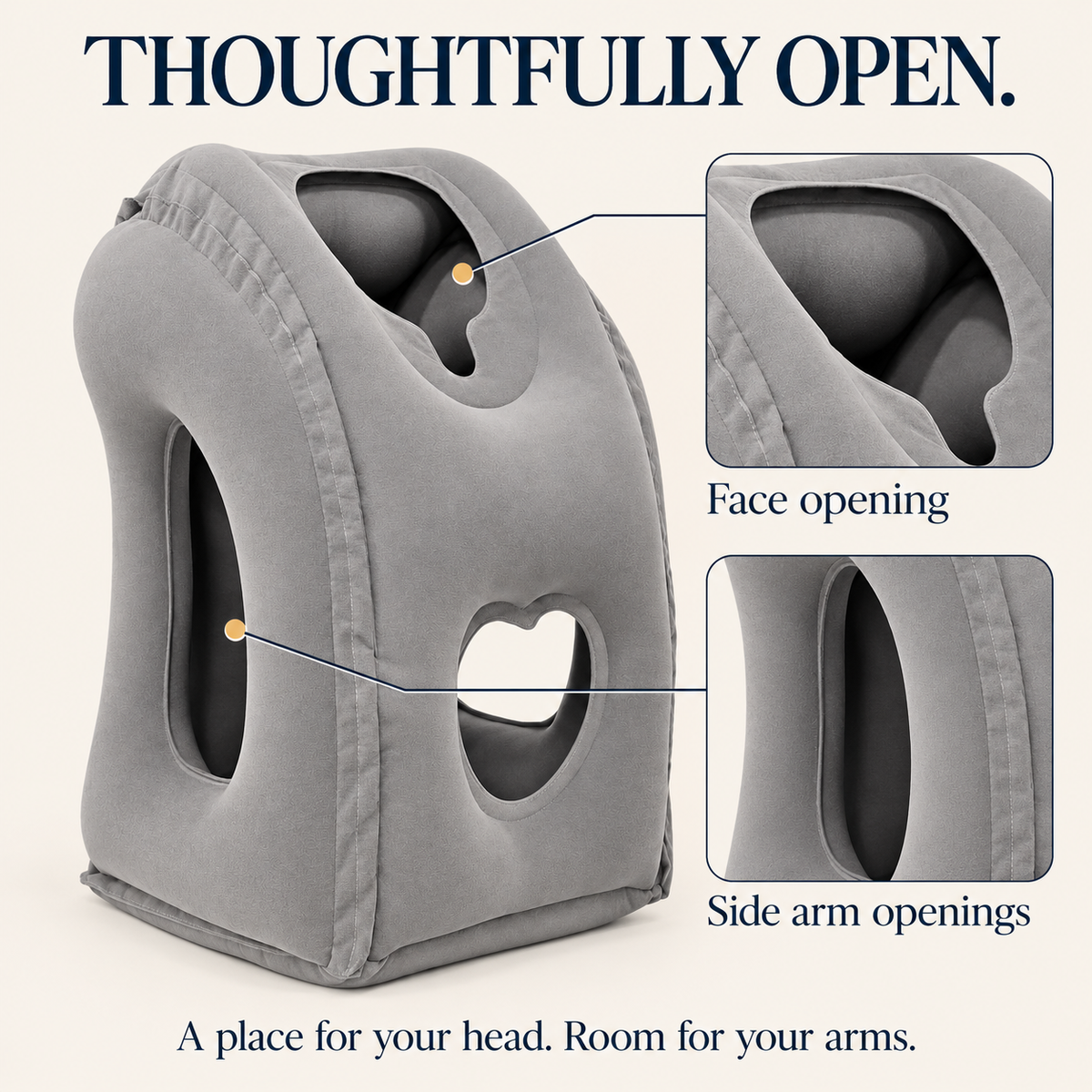 ✈️ Inflatable Airplane Sleep Pillow – Lean-Forward Travel Comfort