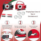 Wrapping Paper Cutter Tape Dispenser Kit